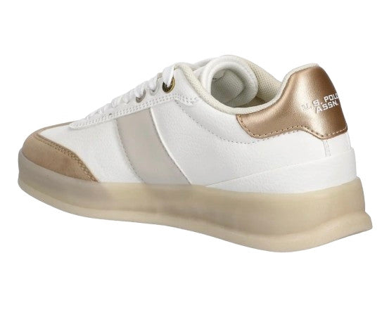 Scarpe US Polo Donna sneaker Campy 004 in white/ cream D26UP12