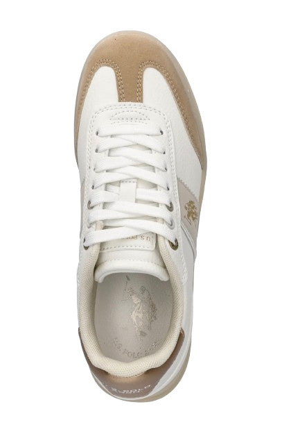 Scarpe US Polo Donna sneaker Campy 004 in white/ cream D26UP12