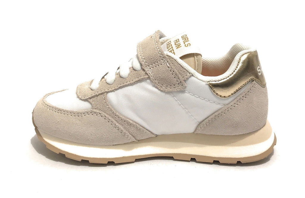 Scarpe bambina Sun68 sneaker Girl's Ally gold mesh bianco ZS22SU02 Z32402
