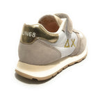 Scarpe bambina Sun68 sneaker Girl's Ally gold mesh bianco ZS22SU02 Z32402