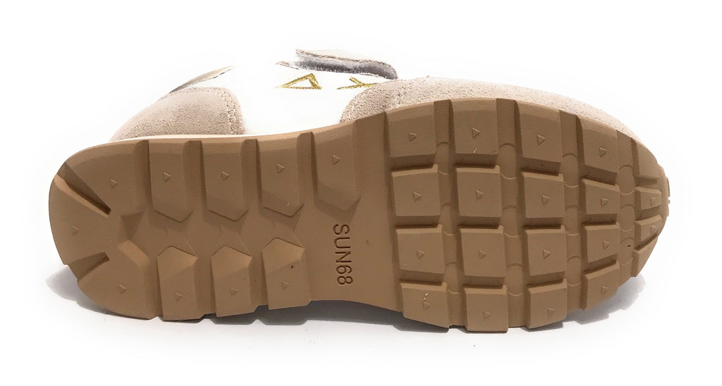 Scarpe bambina Sun68 sneaker Girl's Ally gold mesh bianco ZS22SU02 Z32402