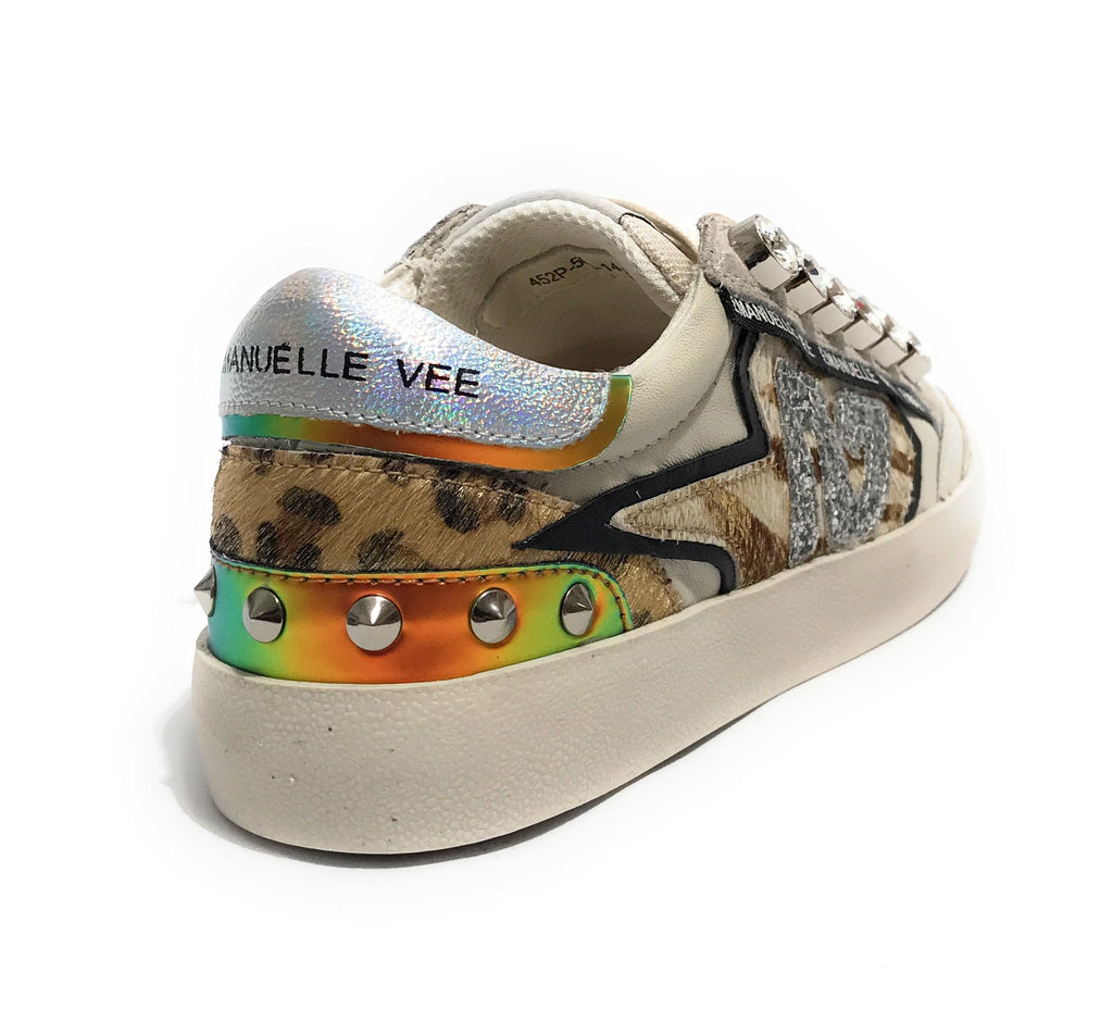 Scarpe donna sneaker Emanuélle Vee Olivia strass P003 combi multi tiger D26EV19 452P-500-14-P003CB\MUTG