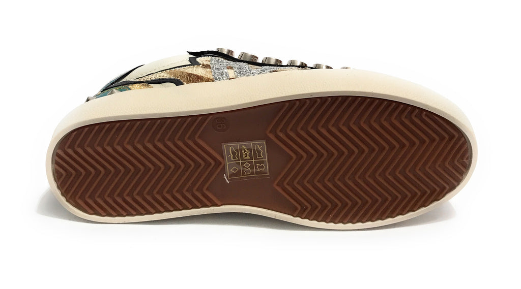 Scarpe donna sneaker Emanuélle Vee Olivia strass P003 combi multi tiger D26EV19 452P-500-14-P003CB\MUTG