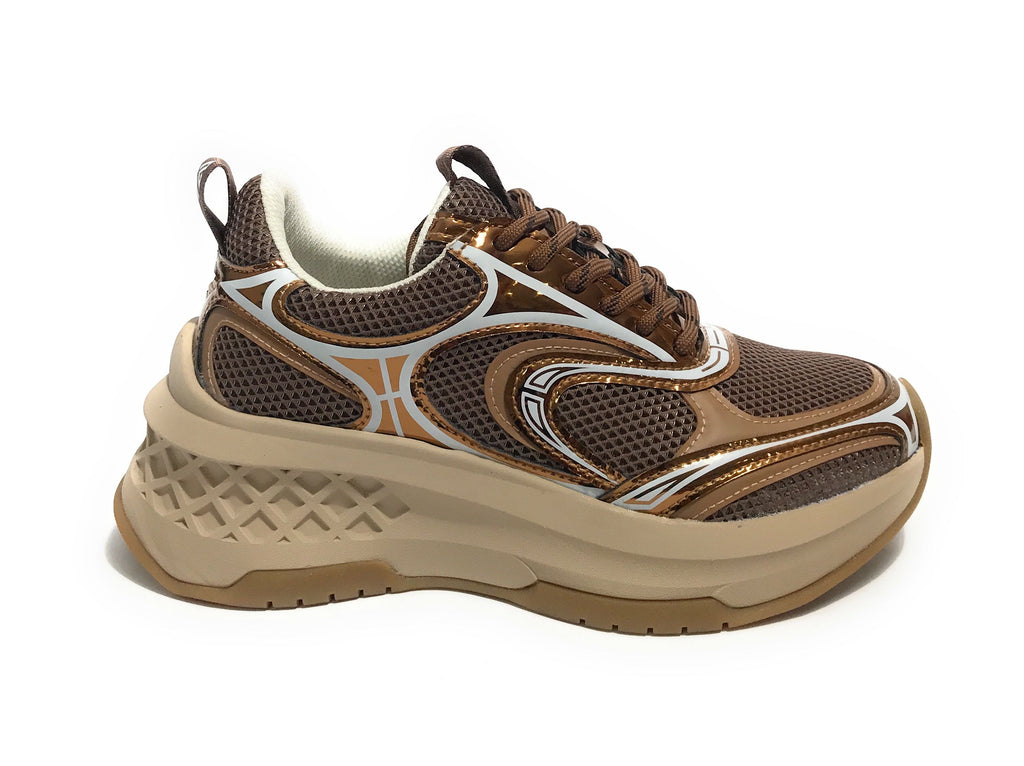 Scarpe donna sneaker Emanuélle Vee Arcade bronze/ brown D26EV16 452P-504-10-T168C