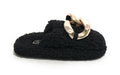 Scarpe donna Gold&gold pantofola in pelo sintetico sherpa nero D22GG04