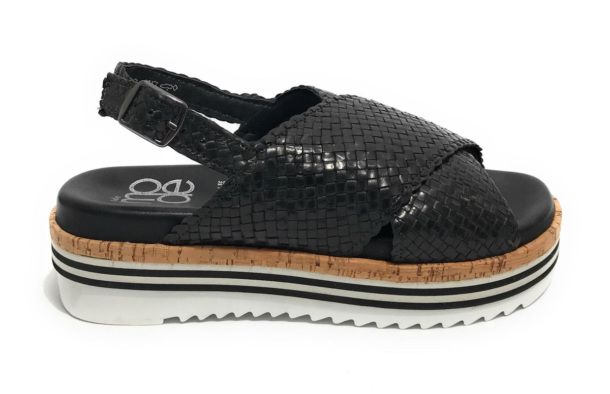 Scarpe donna Elite sandalo in pelle colore nero DS22EL13 801