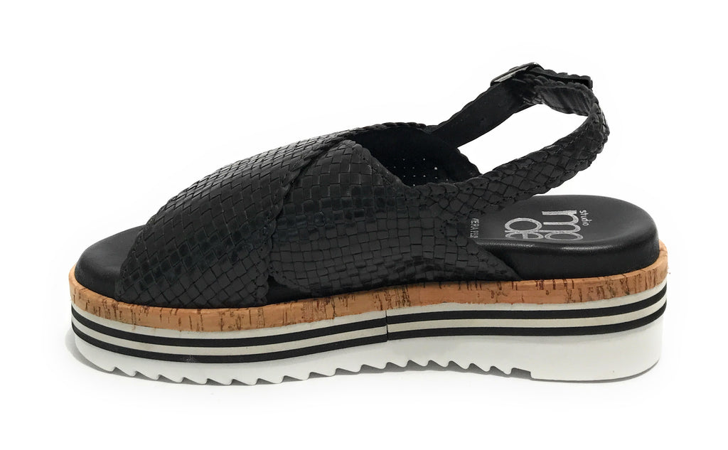 Scarpe donna Elite sandalo in pelle colore nero DS22EL13 801