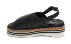 Scarpe donna Elite sandalo in pelle colore nero DS22EL13 801