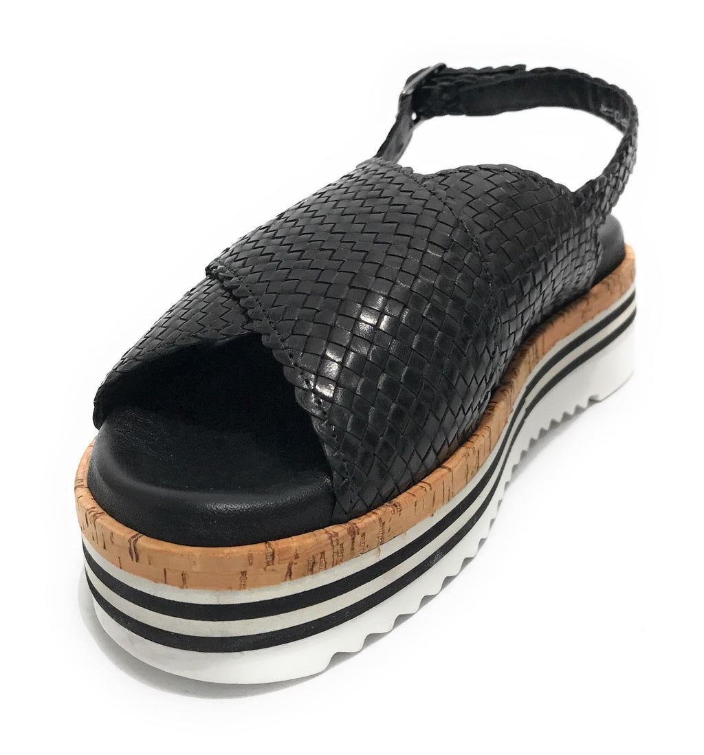 Scarpe donna Elite sandalo in pelle colore nero DS22EL13 801