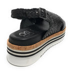 Scarpe donna Elite sandalo in pelle colore nero DS22EL13 801