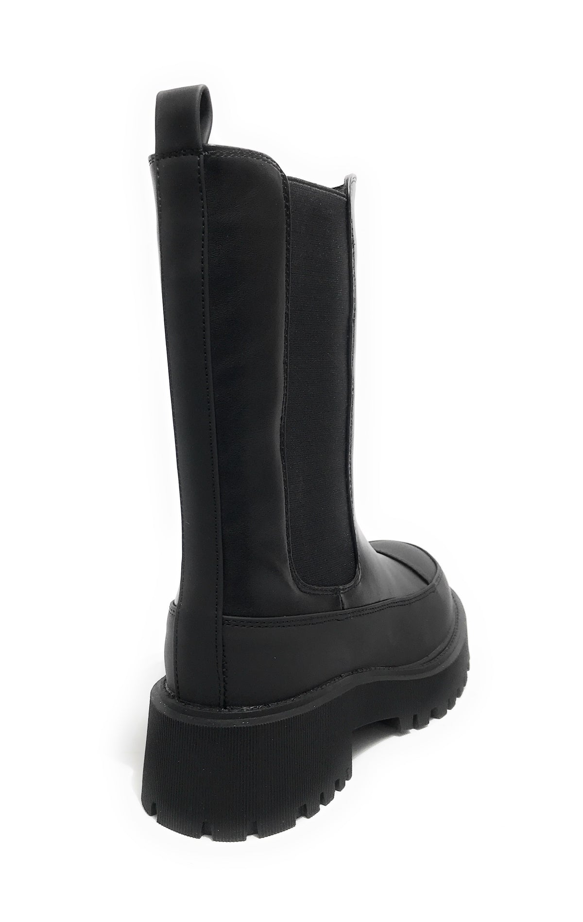Scarpe donna Gold&gold stivaletto biker in ecopelle nero con fondo carrarmato D23GG36 GS211