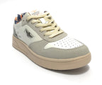 Sneaker Aeronautica Militare running in pelle bianco/ grigio US23AR06 231SC235PL178