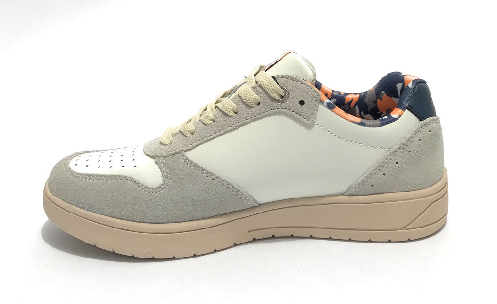 Sneaker Aeronautica Militare running in pelle bianco/ grigio US23AR06 231SC235PL178