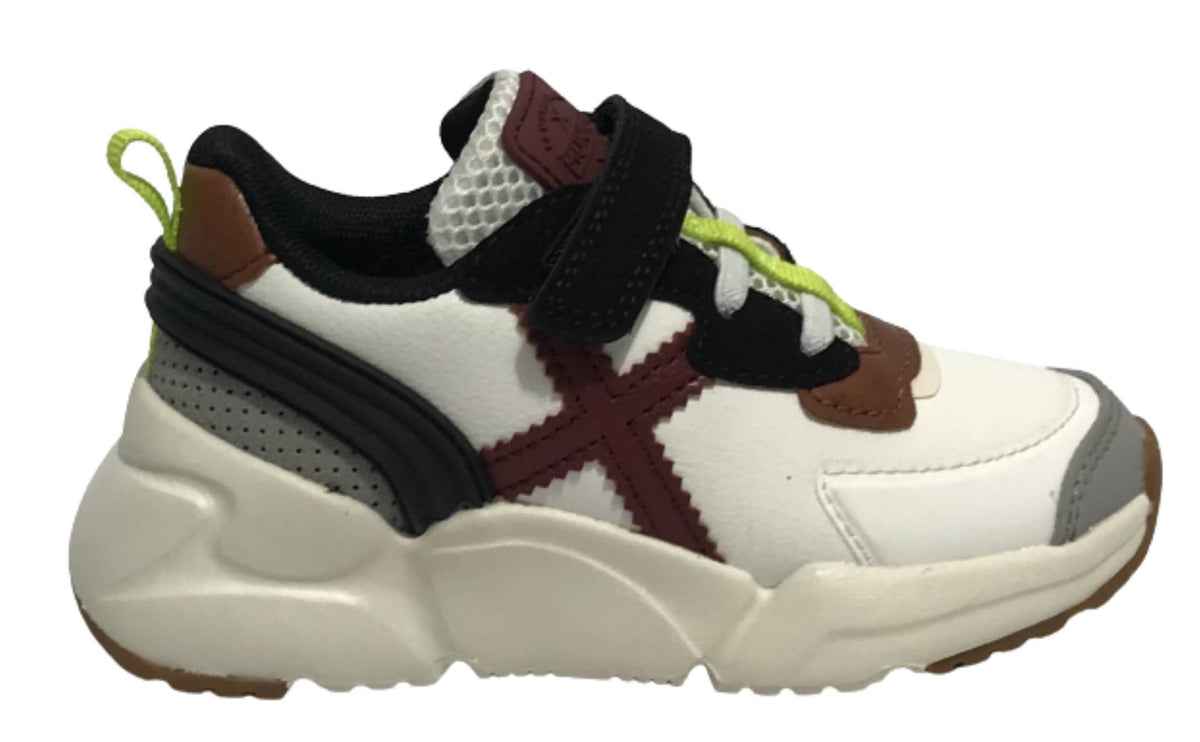 Scarpe Munich sneaker Mini Track VC0 74 bianco/ nero/ grigio/ marrone Z24MU03 8890074