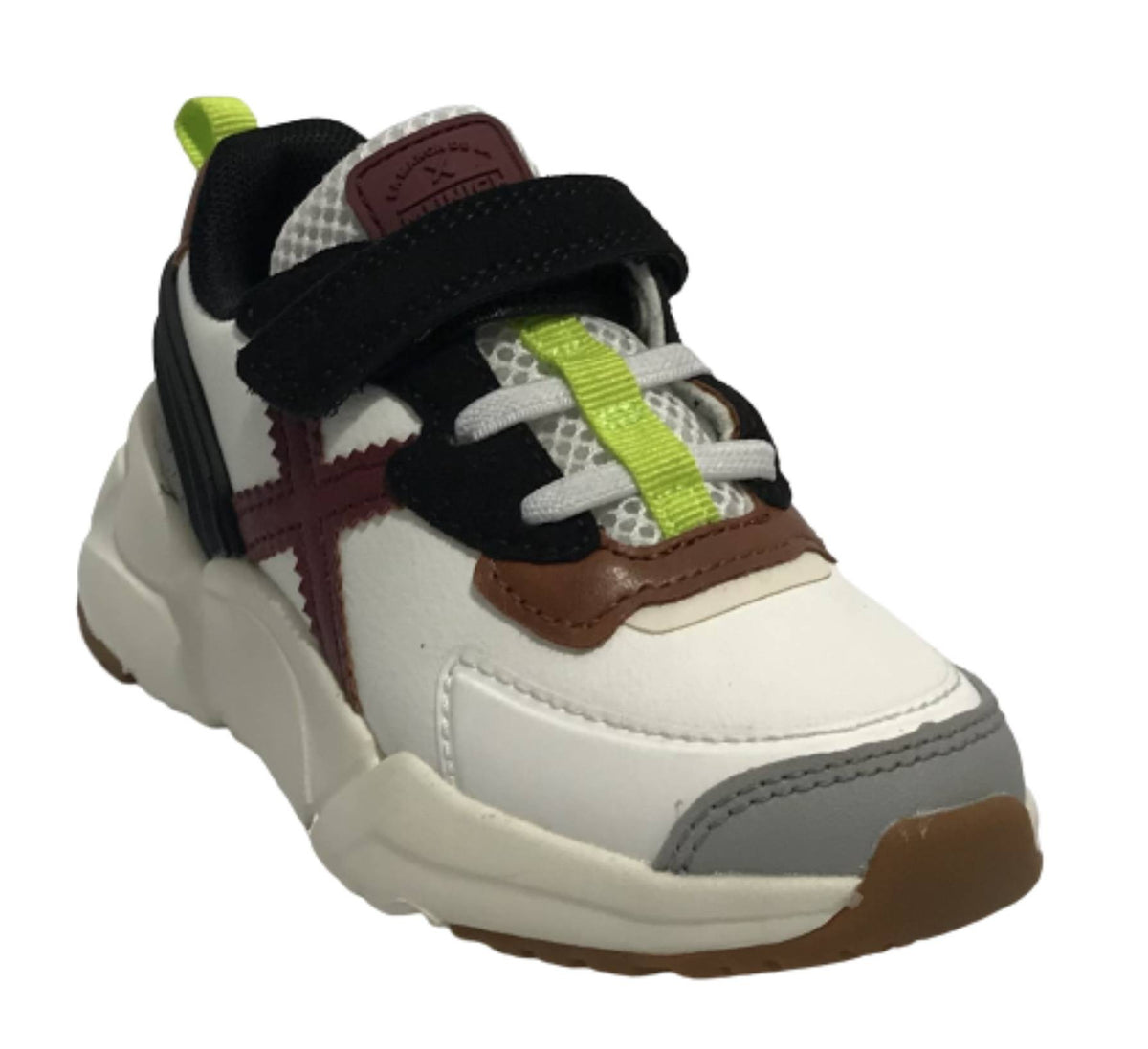 Scarpe Munich sneaker Mini Track VC0 74 bianco/ nero/ grigio/ marrone Z24MU03 8890074
