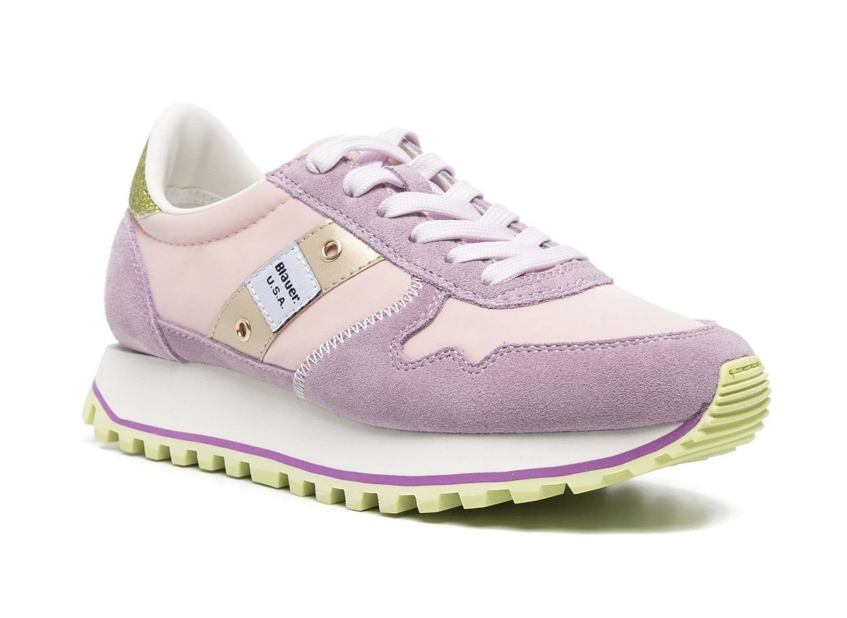 Scarpe Blauer sneaker Millen 01 suede/ nylon mauve DS24BU03 S4MILLEN01/NYG