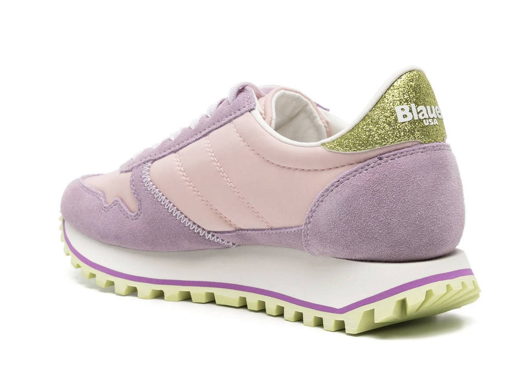 Scarpe Blauer sneaker Millen 01 suede/ nylon mauve DS24BU03 S4MILLEN01/NYG