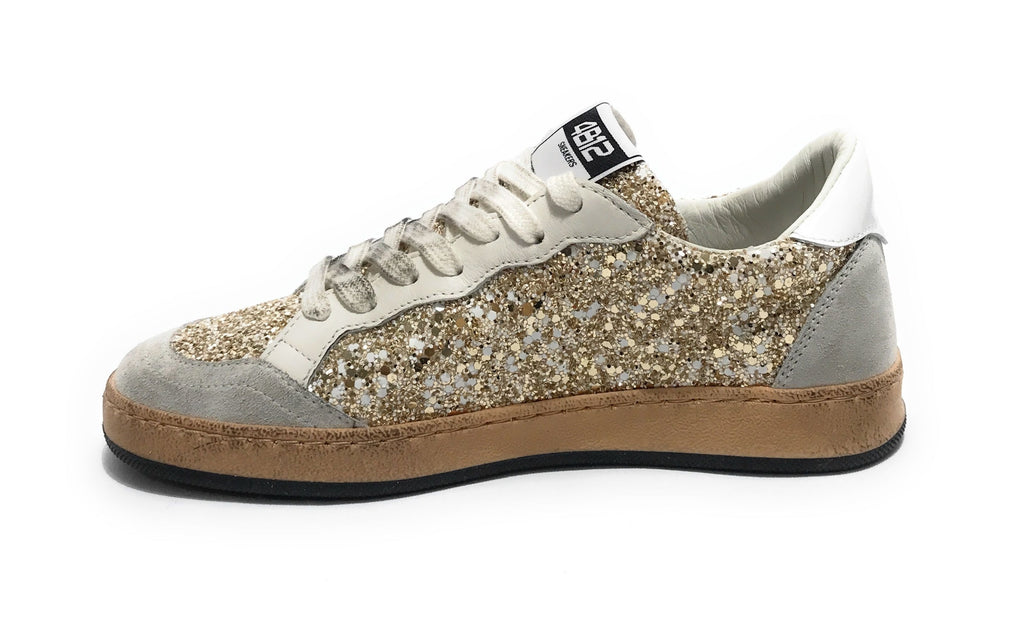 Sneaker donna 4B12 bianco/oro chiaro DS25QB07 PLAYNEW-D205