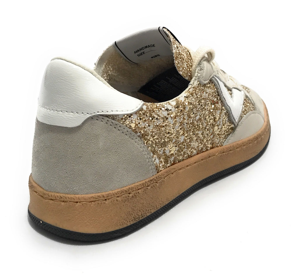 Sneaker donna 4B12 bianco/oro chiaro DS25QB07 PLAYNEW-D205