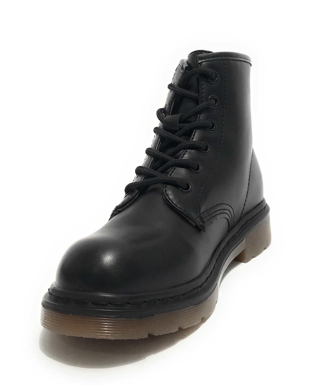 Scarpe donna Gold&gold anfibio in ecopelle nero con fondo carrarmato D22GG09 GS200