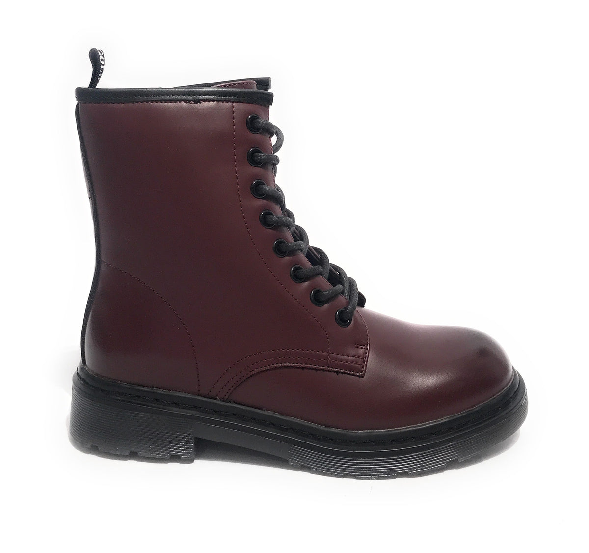 Scarpe donna Gold&gold anfibio in ecopelle rosso bordeaux D22GG30 GS80