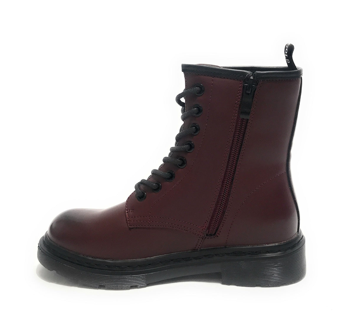 Scarpe donna Gold&gold anfibio in ecopelle rosso bordeaux D22GG30 GS80