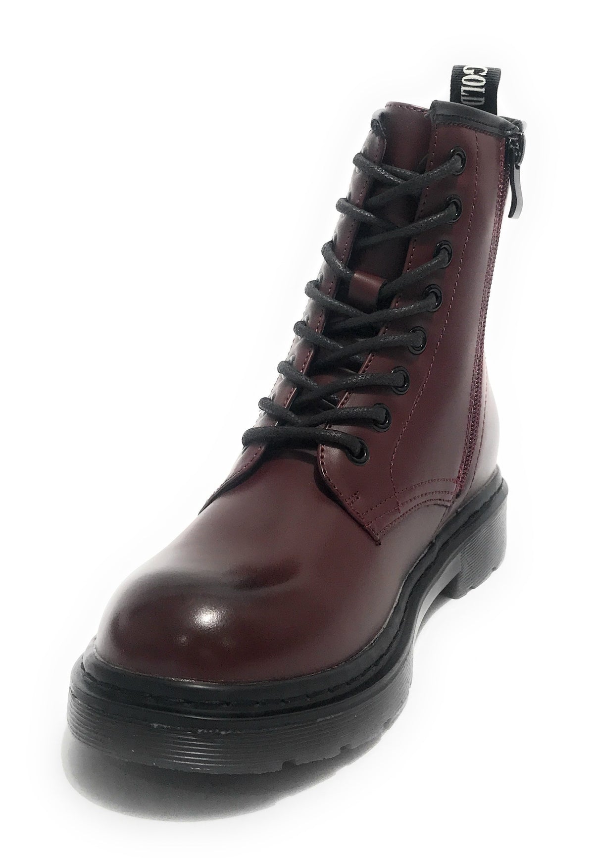 Scarpe donna Gold&gold anfibio in ecopelle rosso bordeaux D22GG30 GS80