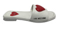 Scarpe donna Love Moschino sabot in pelle bianco DS22MO22 JA28352
