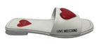 Scarpe donna Love Moschino sabot in pelle bianco DS22MO22 JA28352