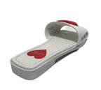 Scarpe donna Love Moschino sabot in pelle bianco DS22MO22 JA28352