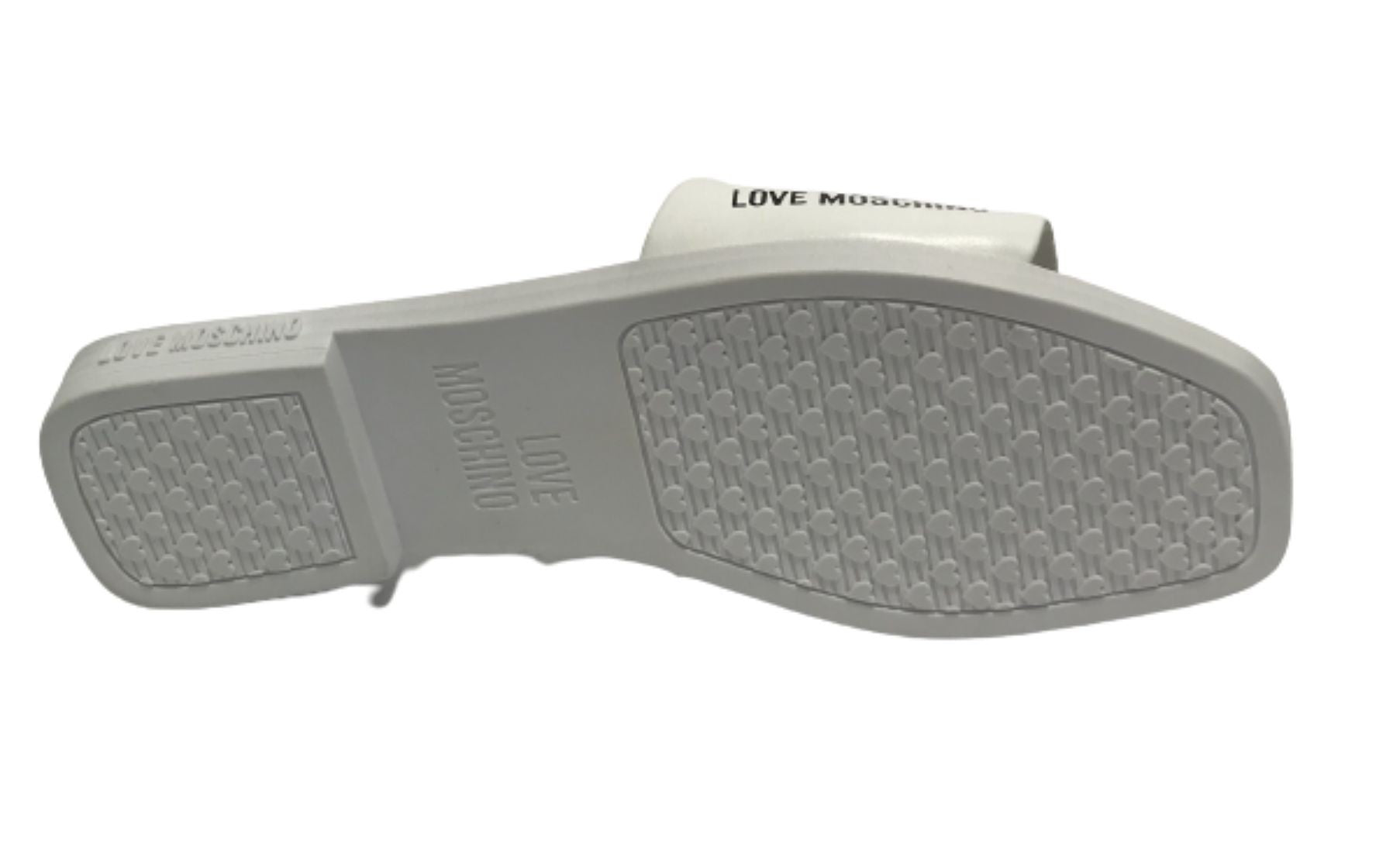 Scarpe donna Love Moschino sabot in pelle bianco DS22MO22 JA28352