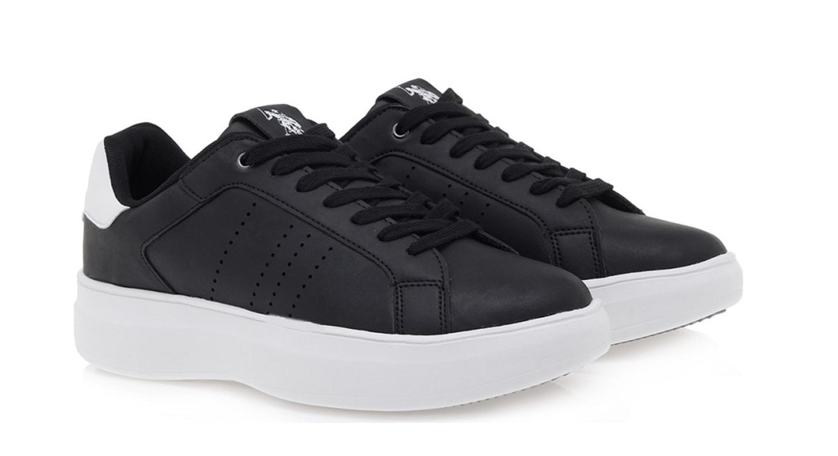 Scarpe U.S. Polo sneaker Jewel 007 in ecopelle black uomo U23UP17