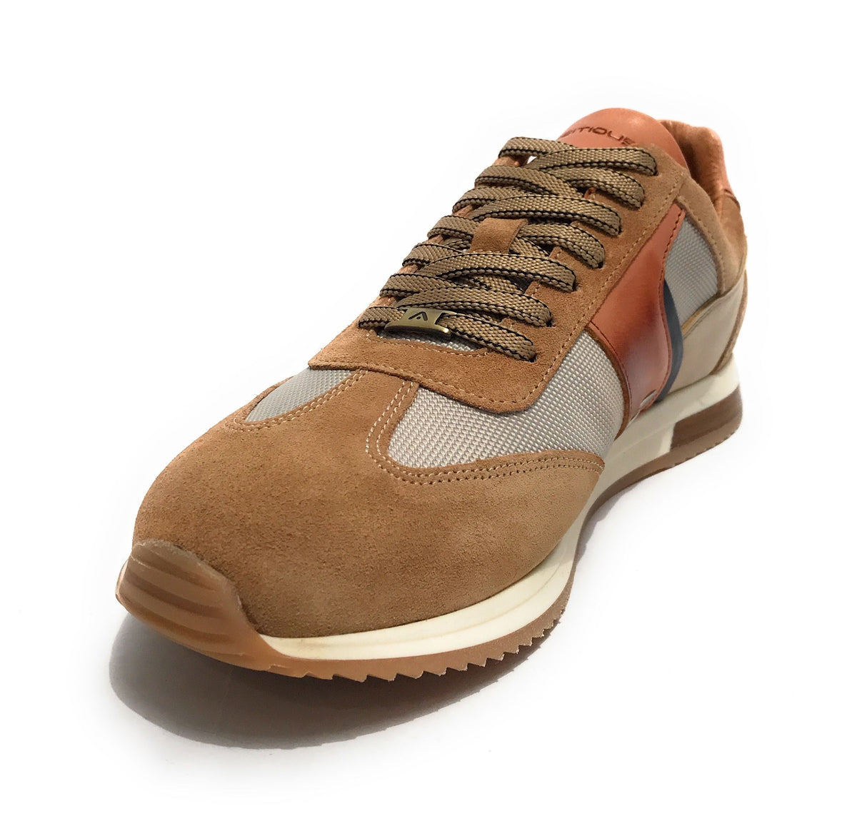 Scarpe uomo Ambitious 11319 sneaker running camel/ beige/ cognac pelle US23AM12