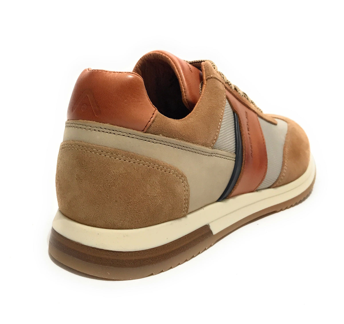 Scarpe uomo Ambitious 11319 sneaker running camel/ beige/ cognac pelle US23AM12