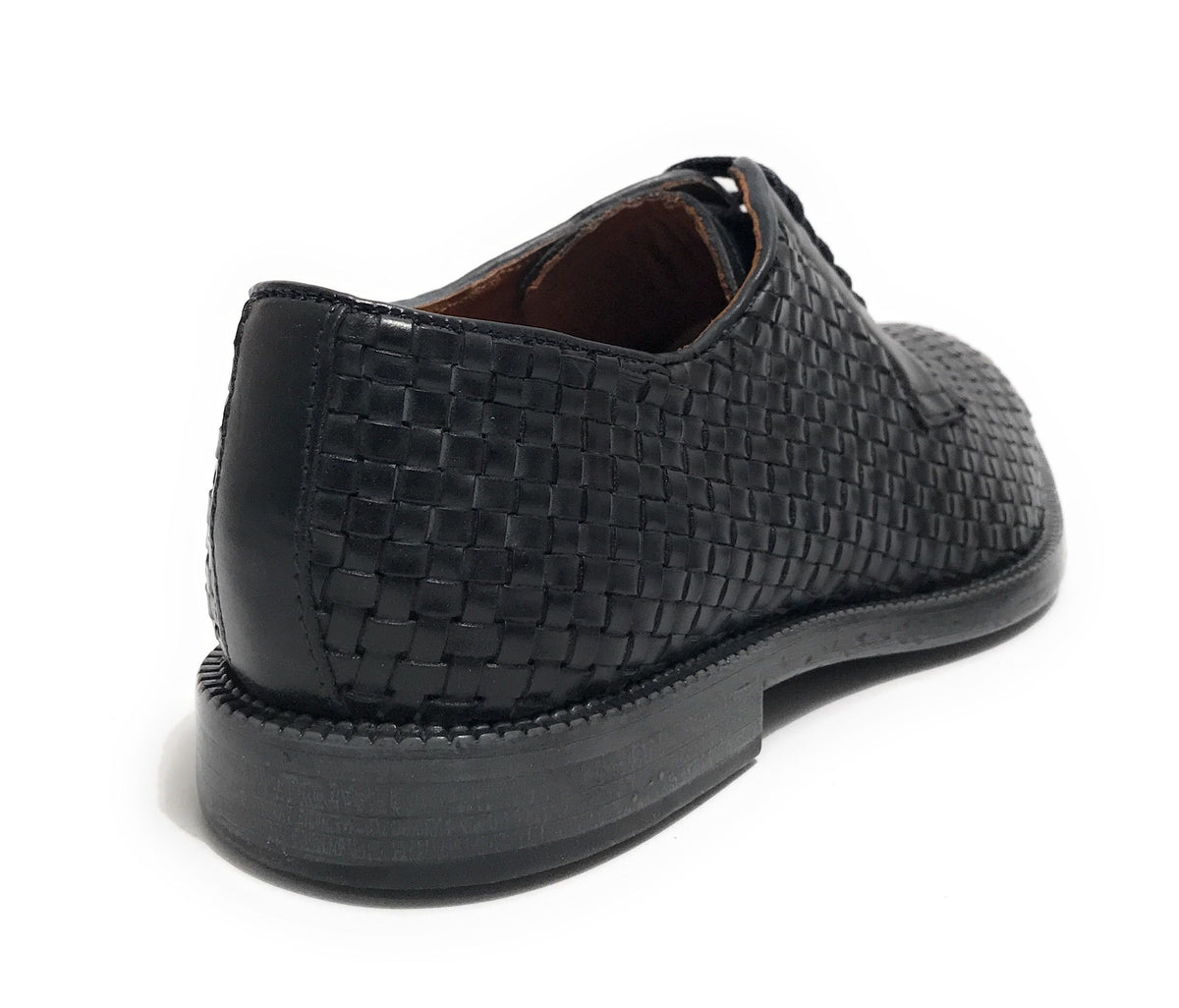 Scarpe uomo  francesina in pelle intrecciata blu navy US23EL05 1324