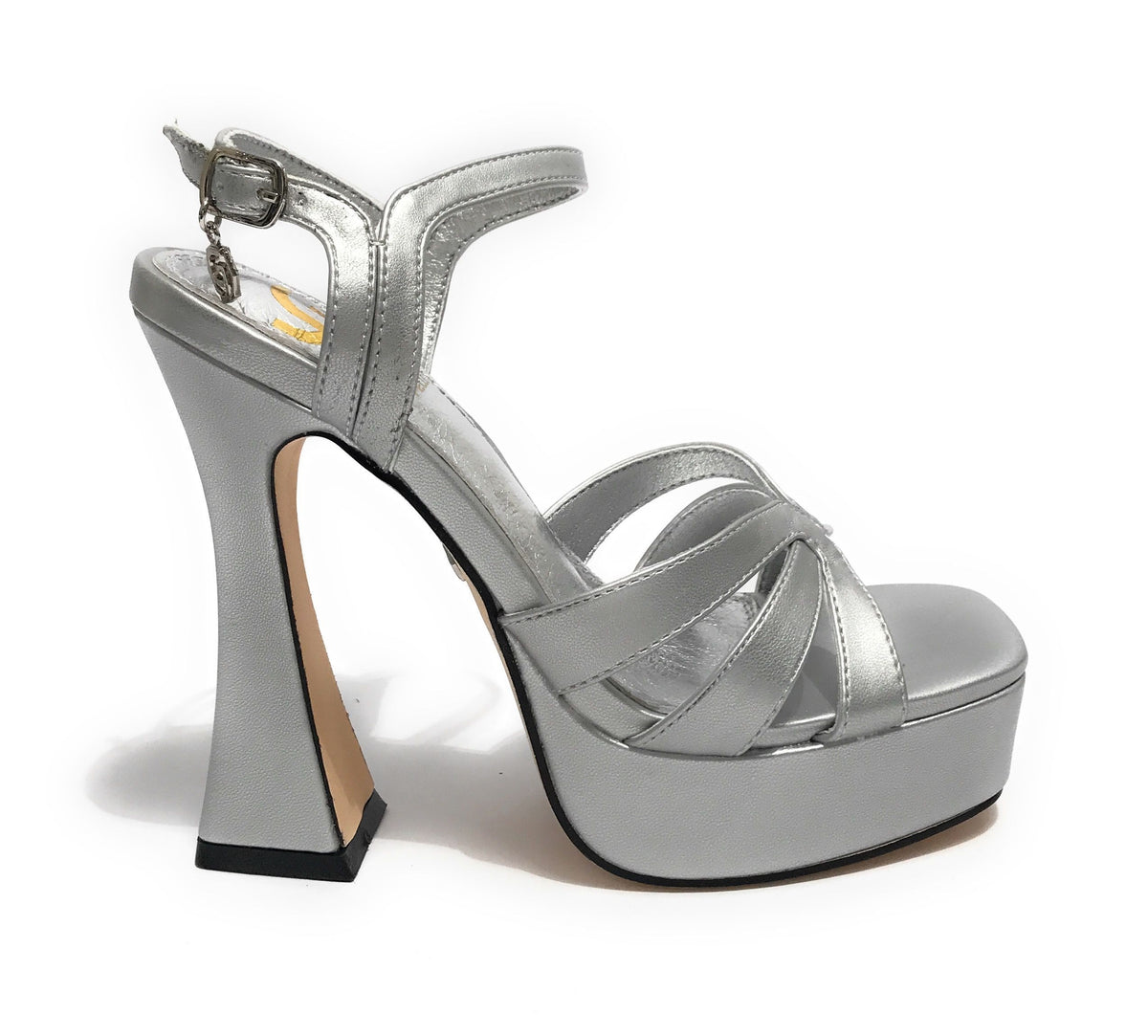 Scarpe donna Gold&gold sandalo con tacco ecopelle silver DS23GG35 GD821