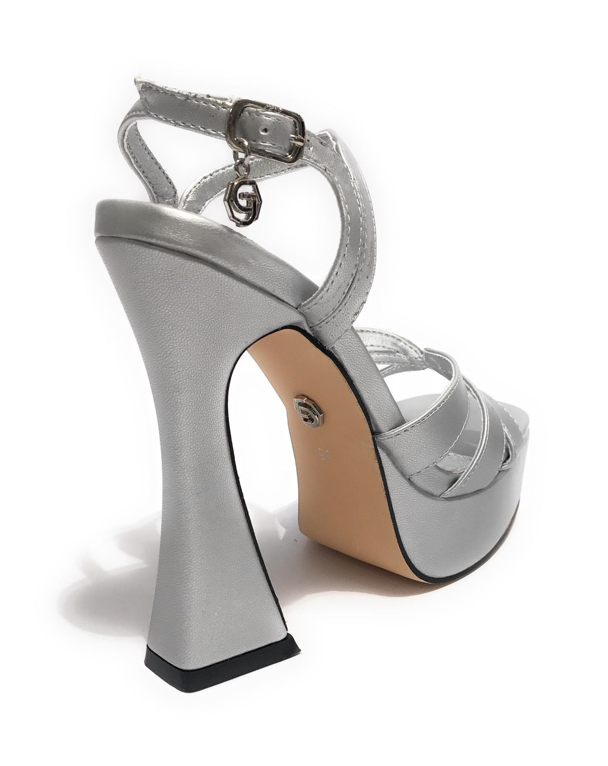 Scarpe donna Gold&gold sandalo con tacco ecopelle silver DS23GG35 GD821