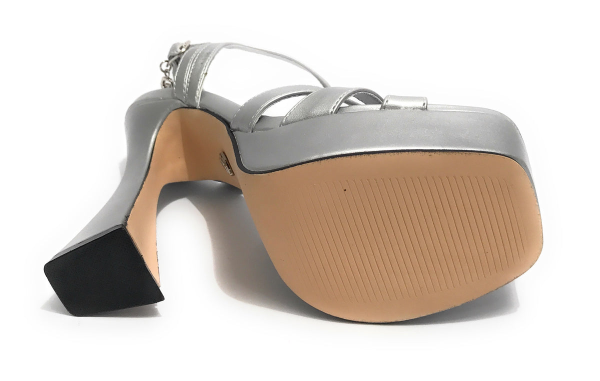 Scarpe donna Gold&gold sandalo con tacco ecopelle silver DS23GG35 GD821