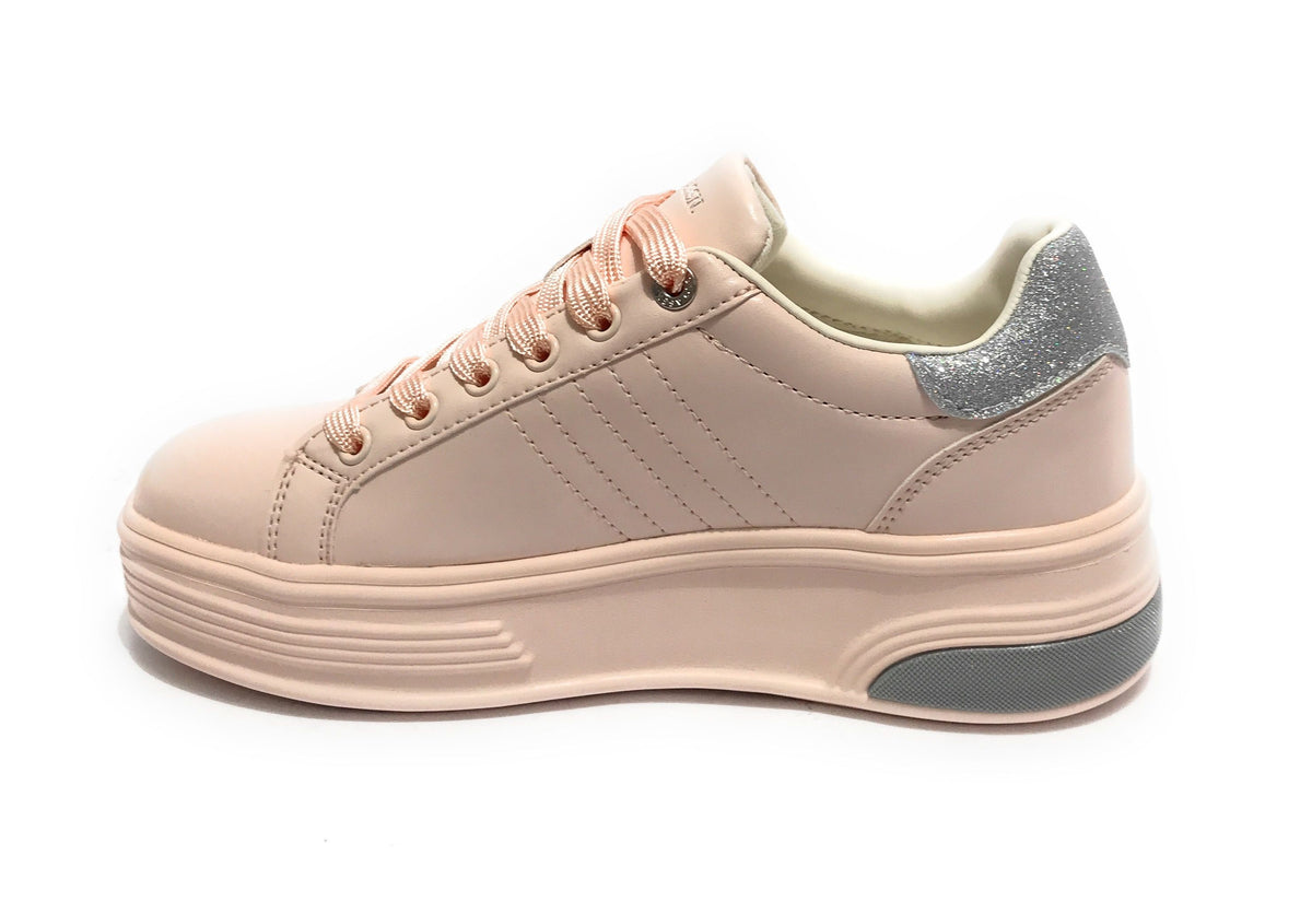 Scarpe US Polo sneaker Asuka 001W in ecopelle rosa DS24UP05