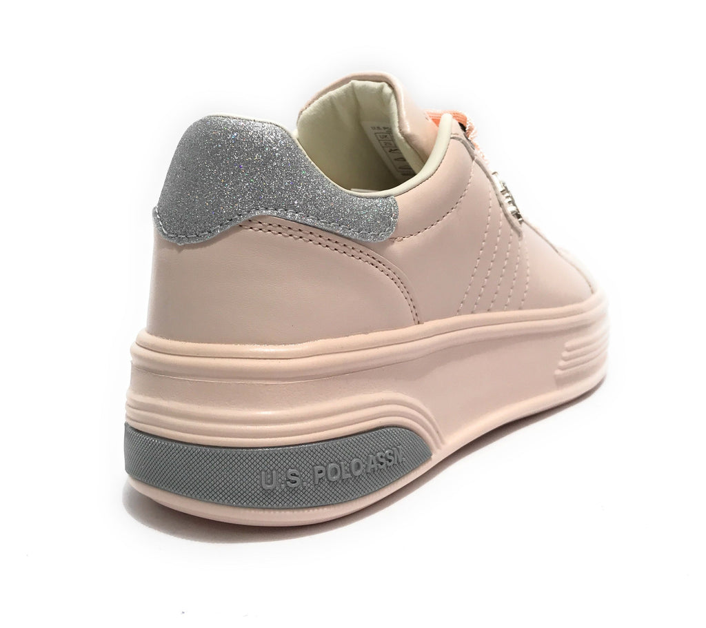 Scarpe US Polo sneaker Asuka 001W in ecopelle rosa DS24UP05
