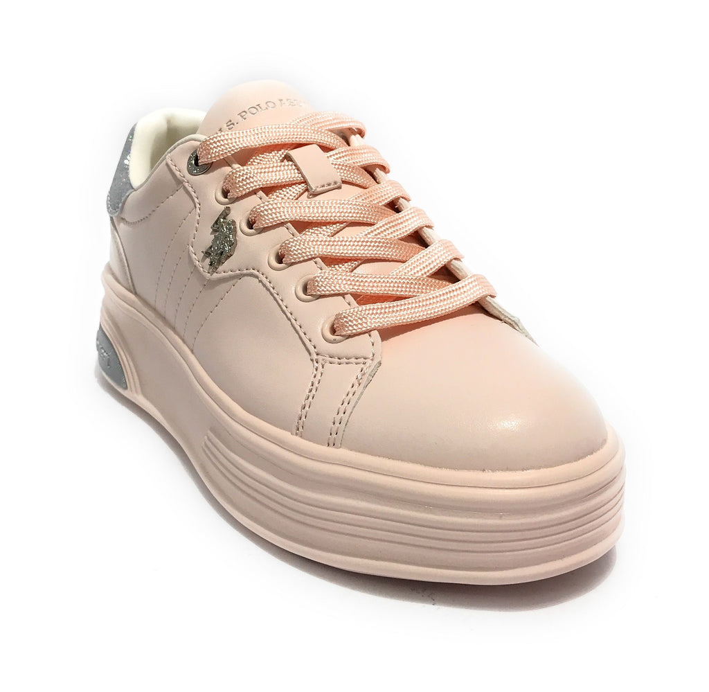 Scarpe US Polo sneaker Asuka 001W in ecopelle rosa DS24UP05