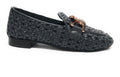 Scarpe Emanuélle Vee mocassino Valery in pelle intrecciata mat black donna DS24EV15 441M-219-13-LWM/BLA