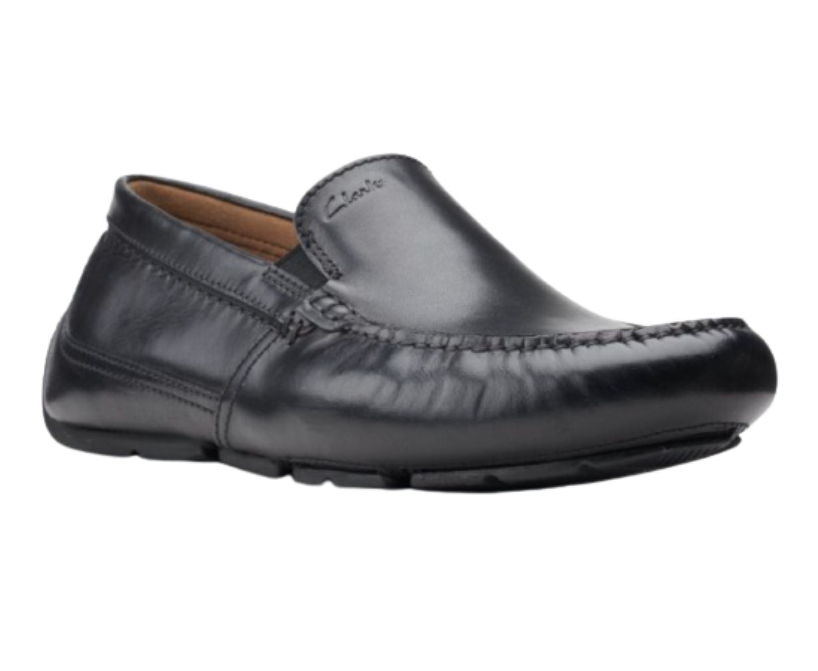 Scarpe Clarks mocassino tubolare Markman Plain black leather uomo US22CL05 26158707