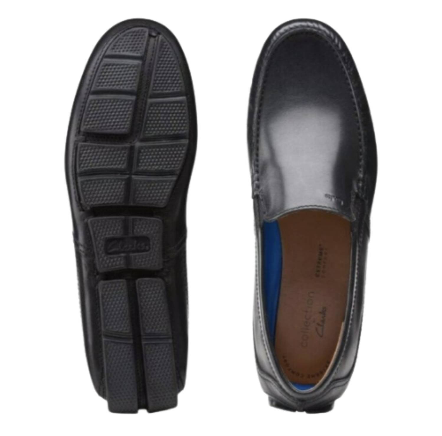 Scarpe Clarks mocassino tubolare Markman Plain black leather uomo US22CL05 26158707