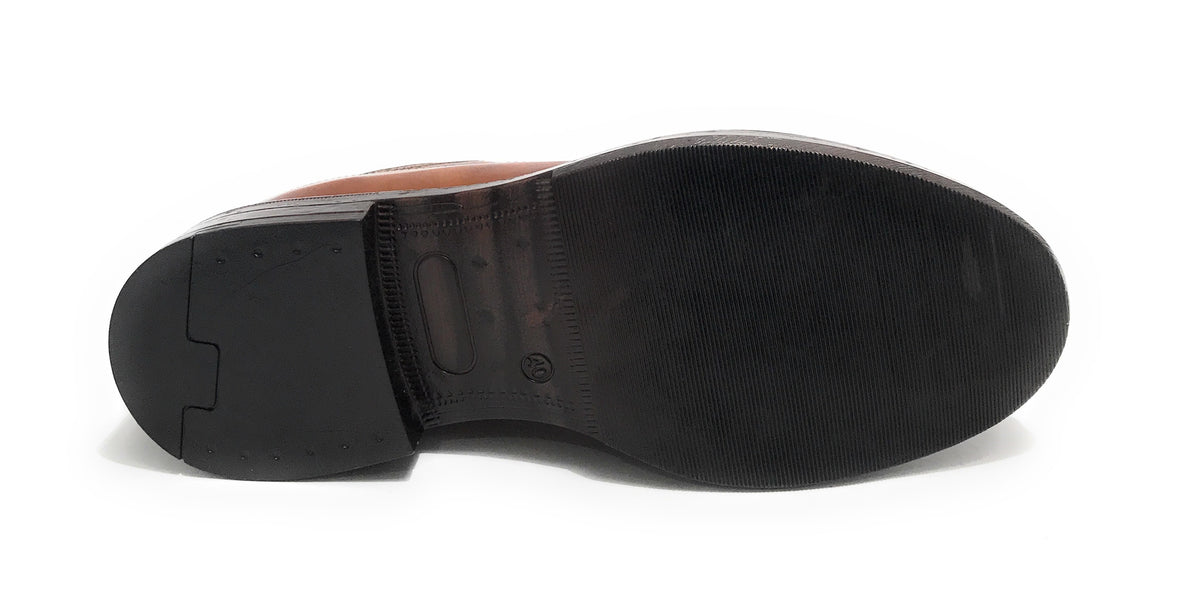 Scarpe uomo Elite francesina in pelle marrone U23EL08 1404