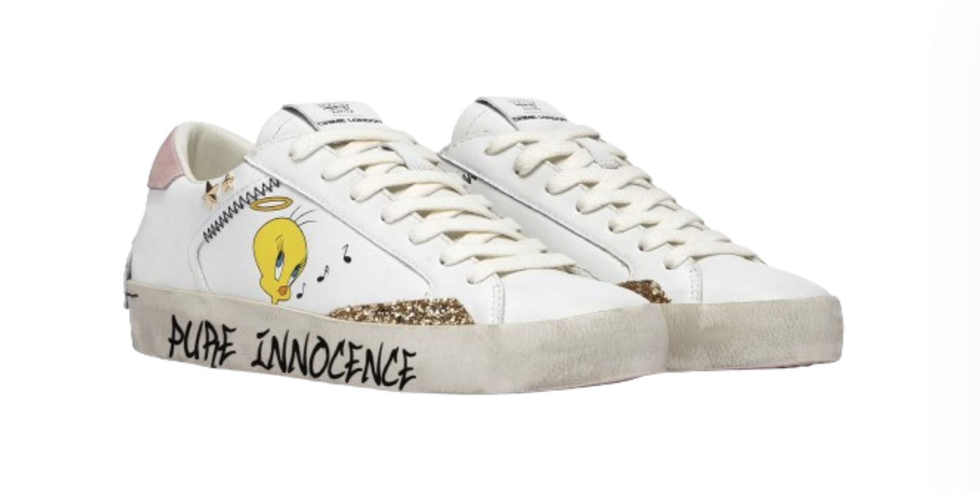 Sneaker donna Crime London Distressed in pelle white DS24CR05 88003AA6.10