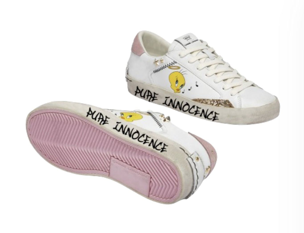Sneaker donna Crime London Distressed in pelle white DS24CR05 88003AA6.10