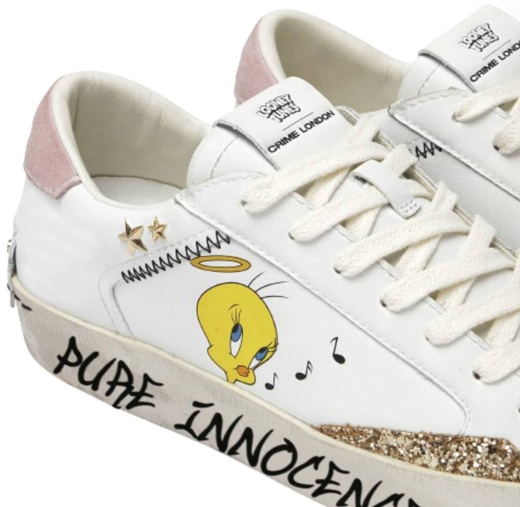 Sneaker donna Crime London Distressed in pelle white DS24CR05 88003AA6.10