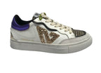 Scarpe donna sneaker Emanuélle Vee Olivia in pelle whIte/ violet D25EV06 442P-700-34-P011CB\WH-VI