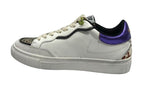Scarpe donna sneaker Emanuélle Vee Olivia in pelle whIte/ violet D25EV06 442P-700-34-P011CB\WH-VI